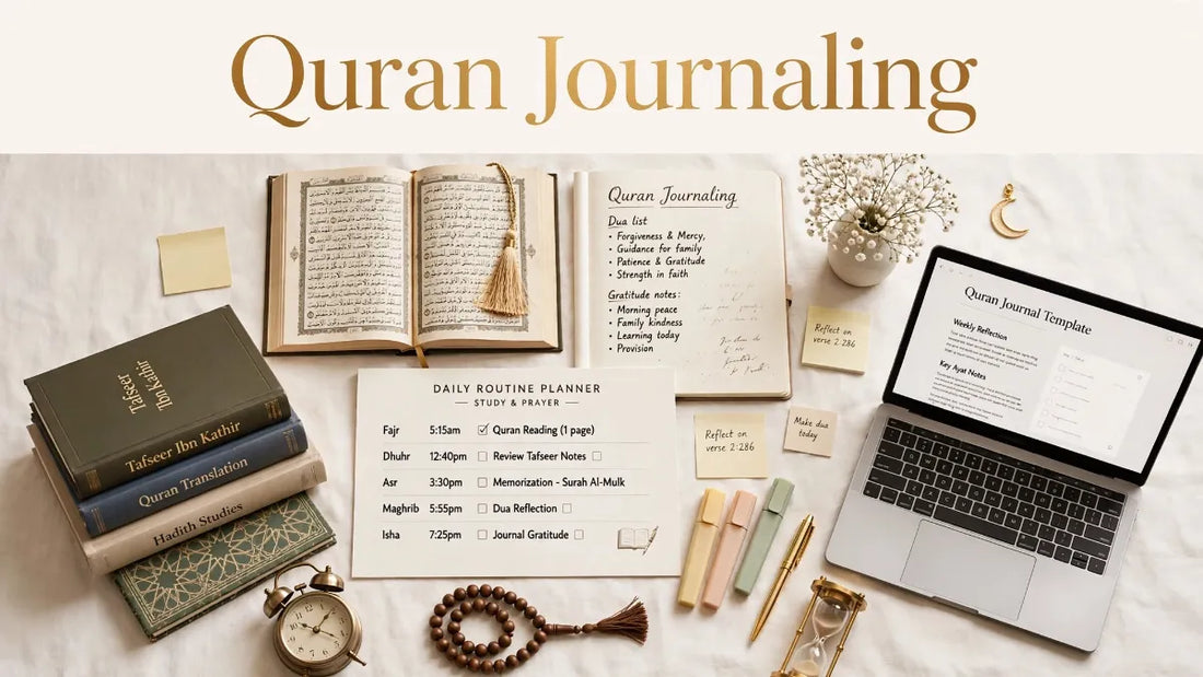 Quran Journaling: A Simple Guide to Studying and Reflecting on the Quran Muslim Planner